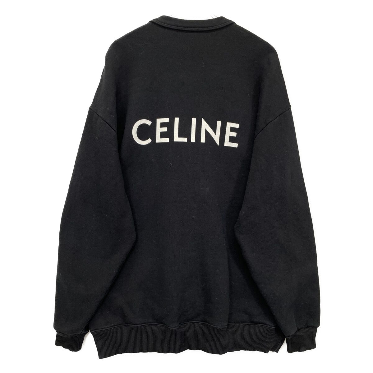 CELINE セリーヌ ﾌﾞﾗｯｸ ﾊﾞｯｸﾛｺﾞ ｽｳｪｯﾄｶｰﾃﾞｨｶﾞﾝ L - メルカリ