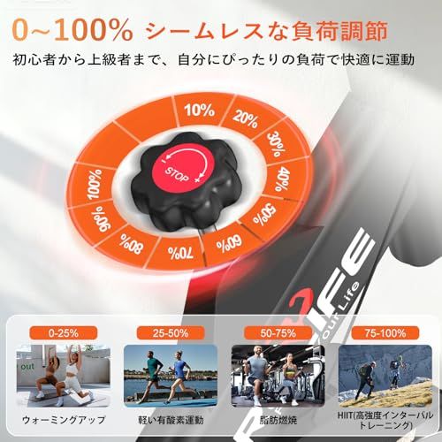 RELIFE Rebuild Your Life エアロバイク 家庭用 静音 フィットネス