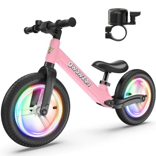 ペダルなし自転車 キッズバイク 子供用 光るゴムタイヤ ベル付き 12インチ 30 5 cm 超軽量 持ち運び便利 調整 シート おしゃれ 乗り物 乗用玩具 おもちゃ お祝い プレゼント 男の子 女の子 子供の日 ES 77 m