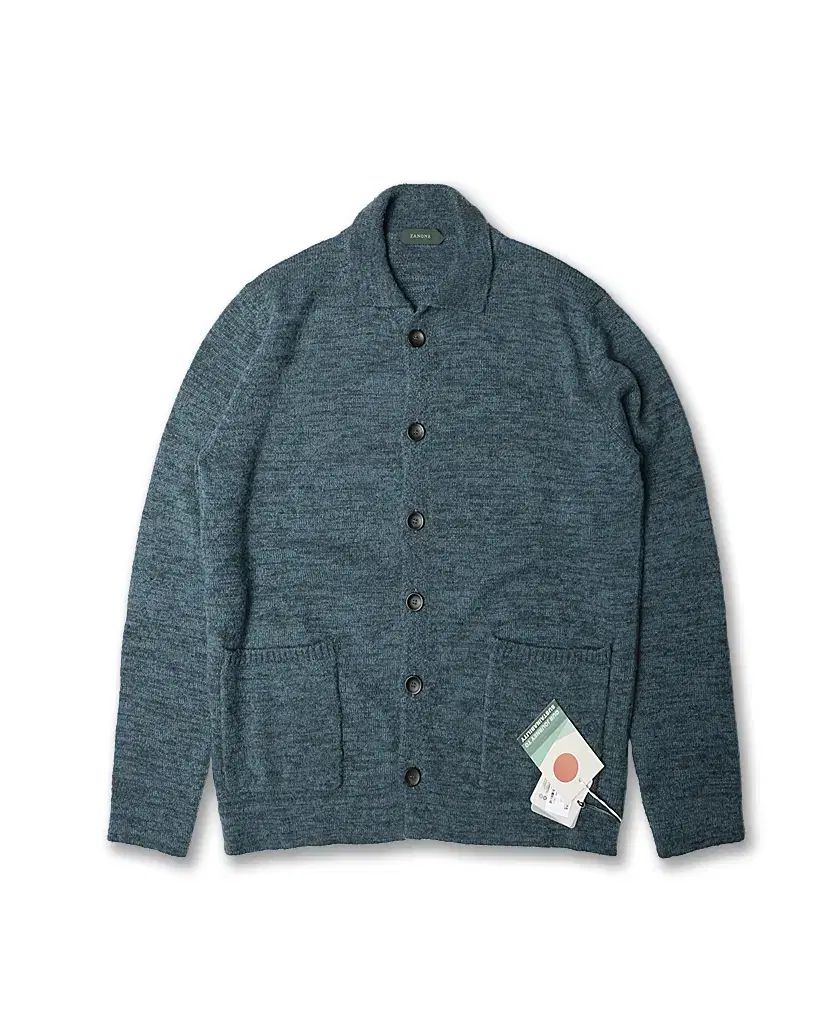 ザノーネ Zanone 50 カマチア ターコイズ デニム シャツ ニット カーディガン ジャケット イタリア
