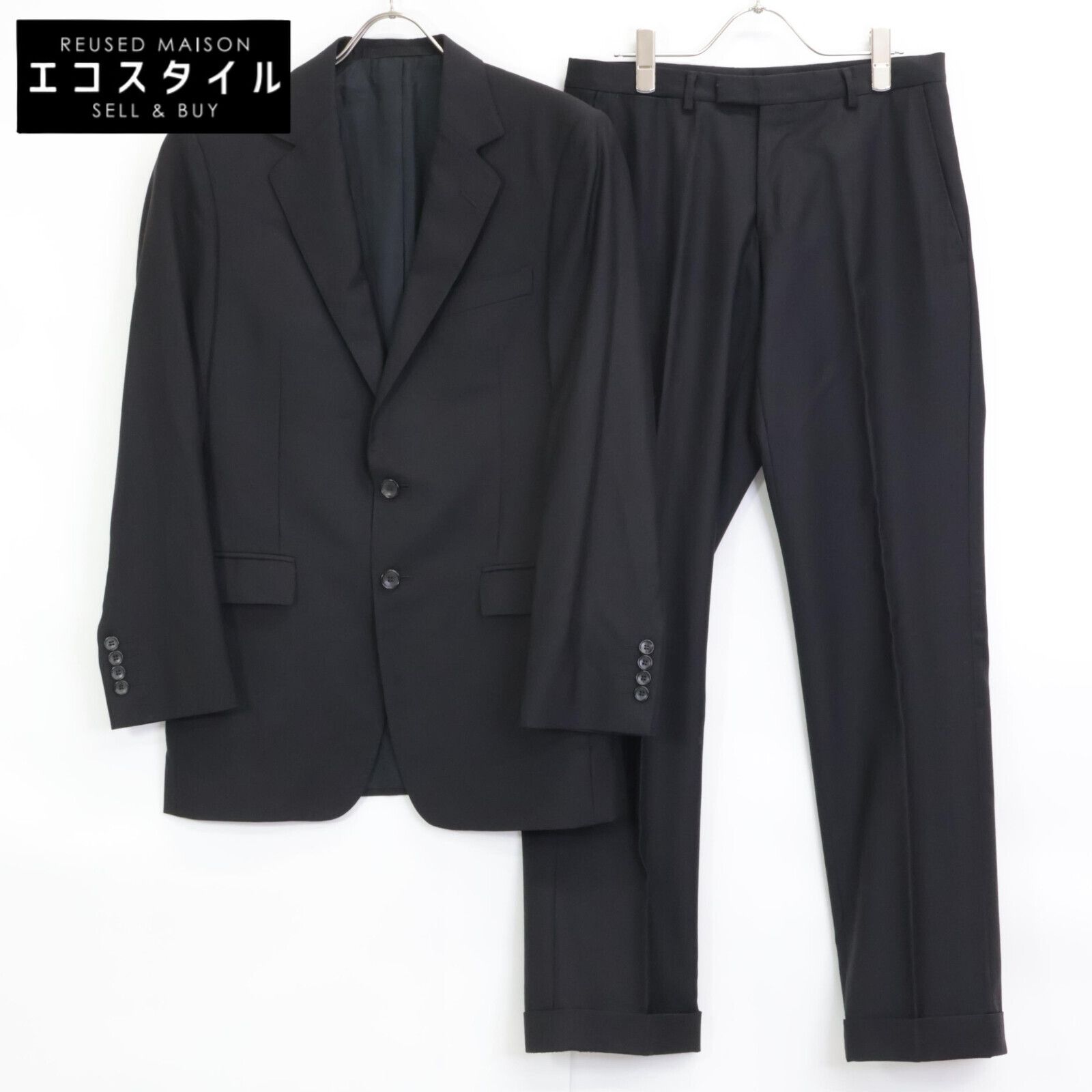 GUCCI グッチ 2852FK ﾌﾞﾗｯｸ 2Pｽｰﾂ/ｾｯﾄｱｯﾌﾟ 46