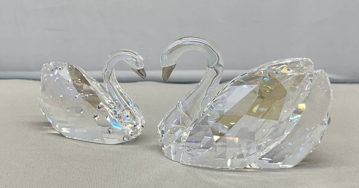 箱有 SWAROVSKI スワロフスキー ラブスワンズ 置物 オブジェ