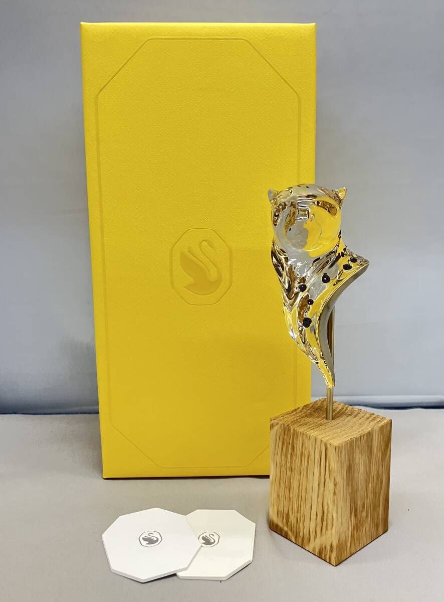 箱 付属品有 SWAROVSKI スワロフスキー エレガンス オブ アフリカチーター 置物 オブジェ