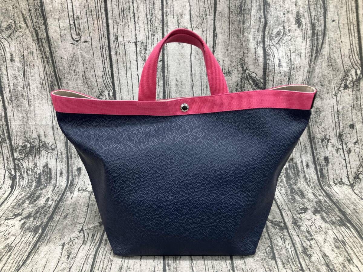 Herve Chapelier エルベシャプリエ トートバッグ ネイビー リュクス舟型