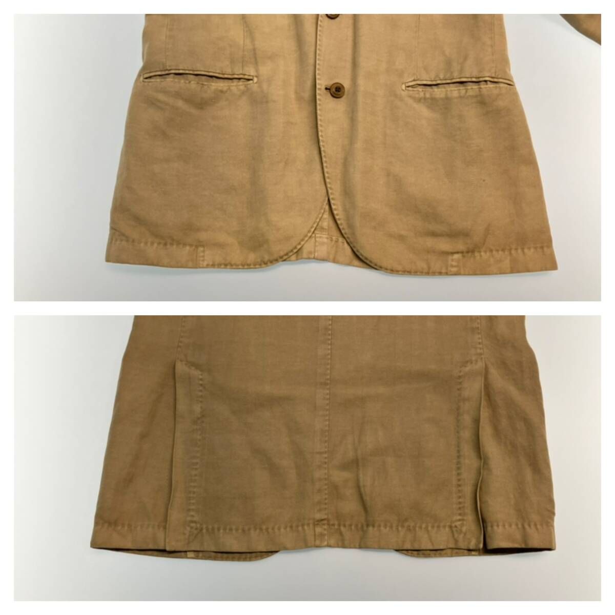 【美品】BOGLIOLI ボリオリ テーラードジャケット メンズ 50 ☆ BOGLIOLI ボリオリ テーラードジャケット 406082 サイズ50 ベージュ