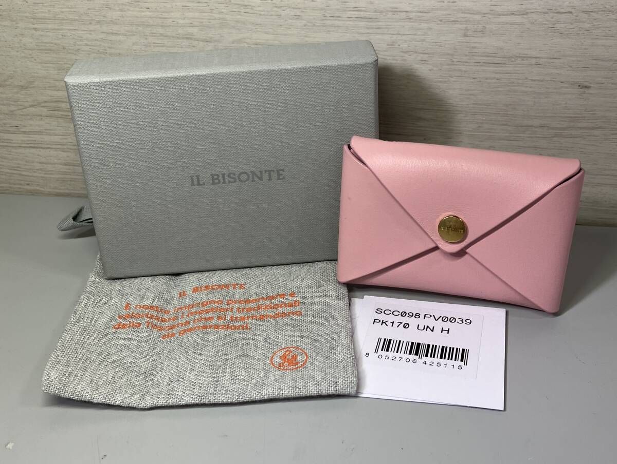 I L BISONTE イルビゾンテ カードケース ピンク 名刺入れ