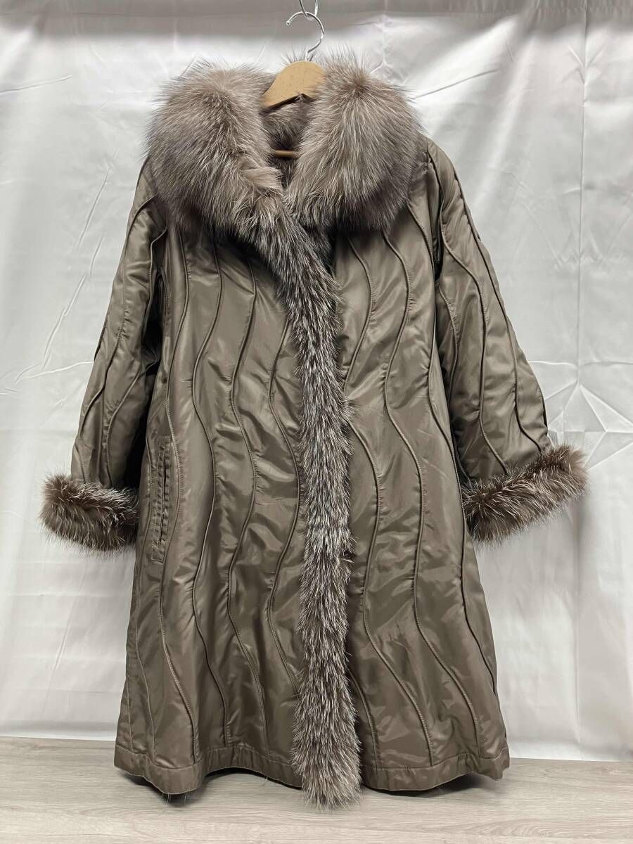 RUSTY ROUGE ラスティールージュ ファーコート Mサイズ グレージュ