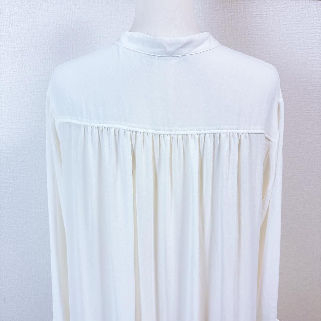 【新品未使用】Theory LUXE　Elida ホワイト　40　長袖　ブラウス 新品☆theory luxe セオリーリュクス ボウタイブラウス 長袖ブラウス