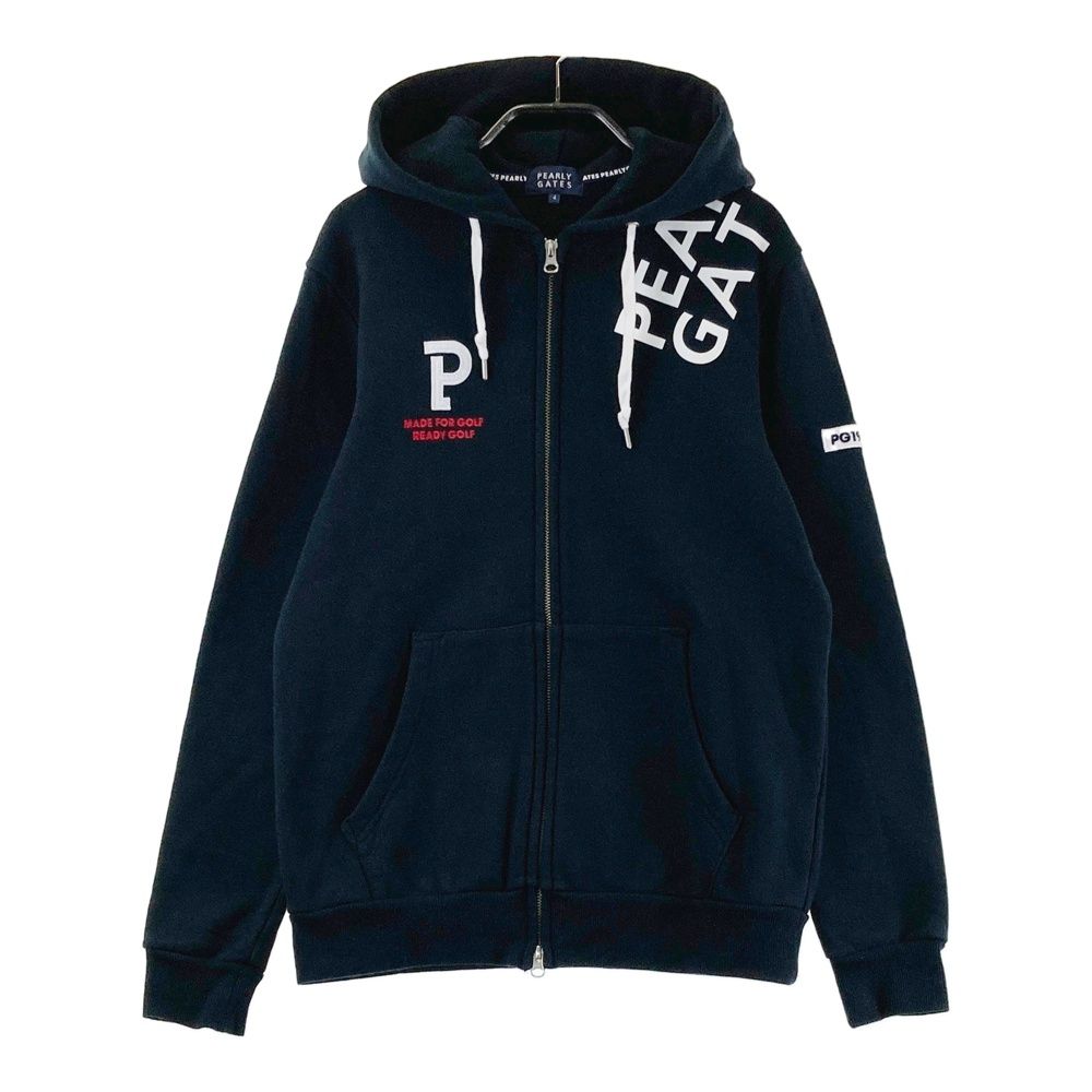 サイズ 4 PEARLY GATES パーリーゲイツ 2025年モデル スウェット ジップパーカー ネイビー系 ゴルフウェア メンズ ストスト