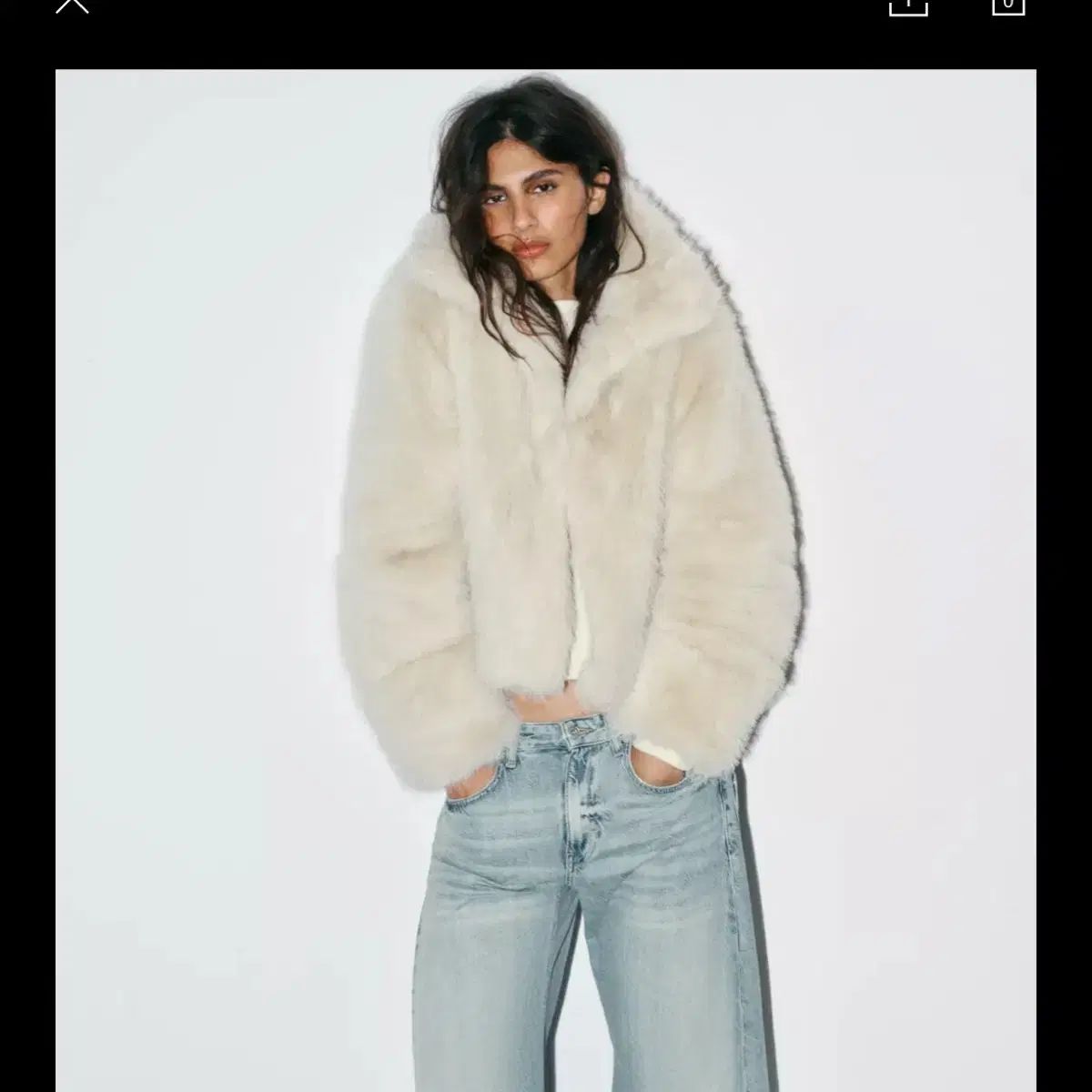 Mサイズ ZARA ザラ ショート ファー コート5320 725 721