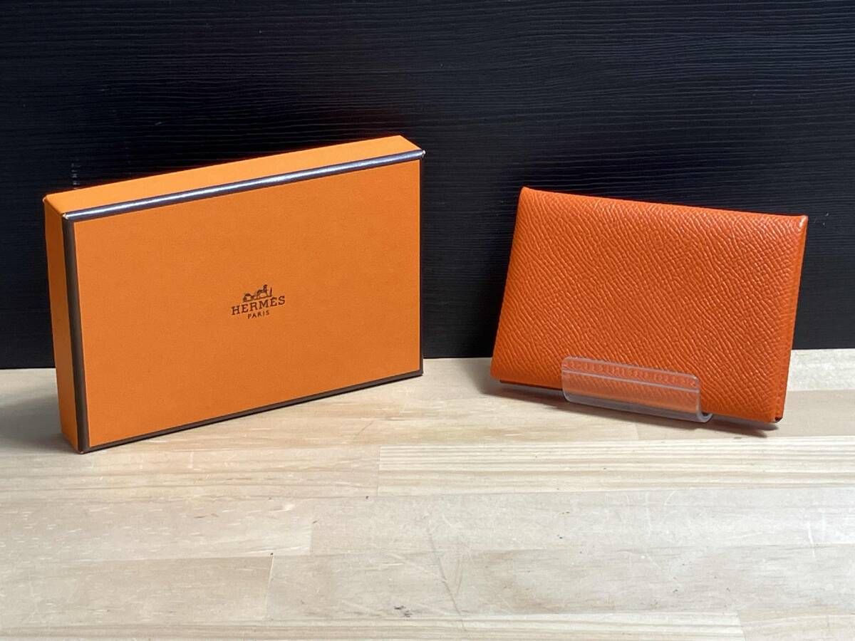 HERMES エルメス カルヴィ カードケース 名刺入れ 044164CK オレンジ