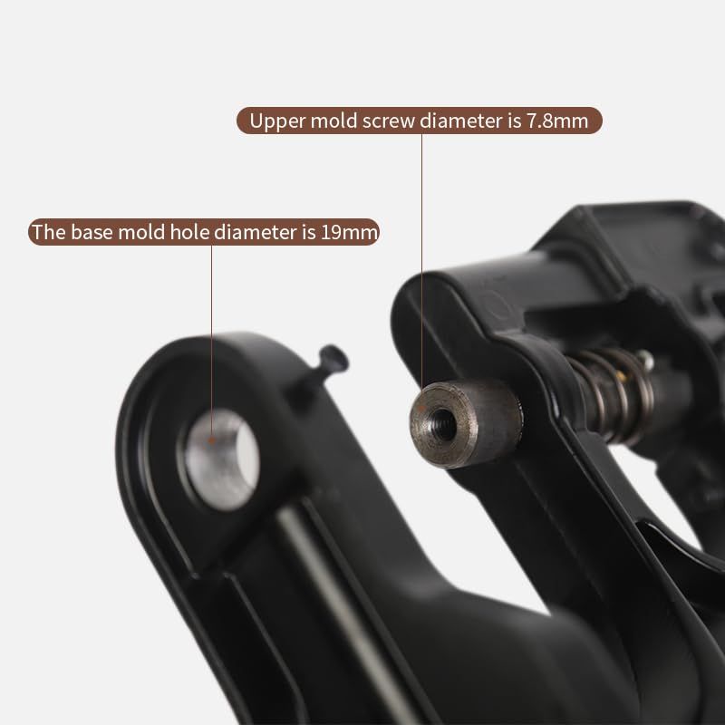 WUTA ハンドプレス機 手動ボタン取り付けツール ミュートスタンピング ホームクラフトツール アイレットモールド 4種類ダイ 2.5 mm 5 6 8