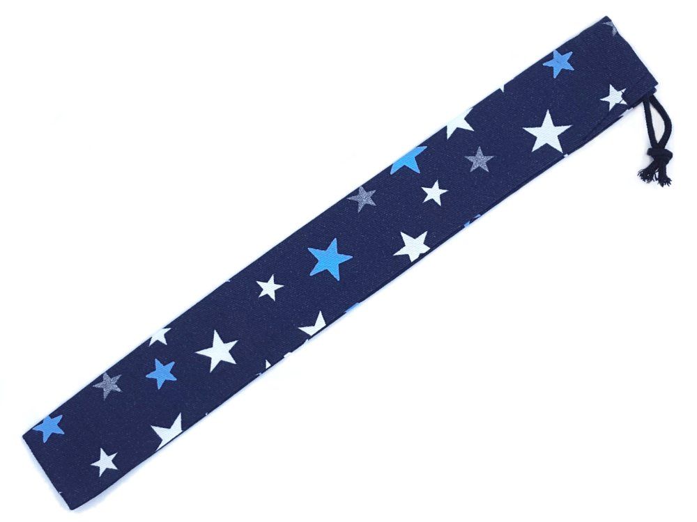 30cmものさし入れ 安くて可愛いものさし入れ　ブルーハート　ハンドメイド 30cmものさし入れ 安くて可愛いものさし入れ ブルーハート