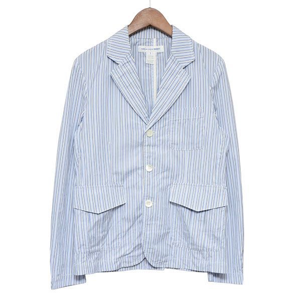 COMME des GARCONS SHIRT コムデギャルソンシャツ 2015 SS シャツ地ストライプテーラードジャケット シングルテーラードジャケット S 23172
