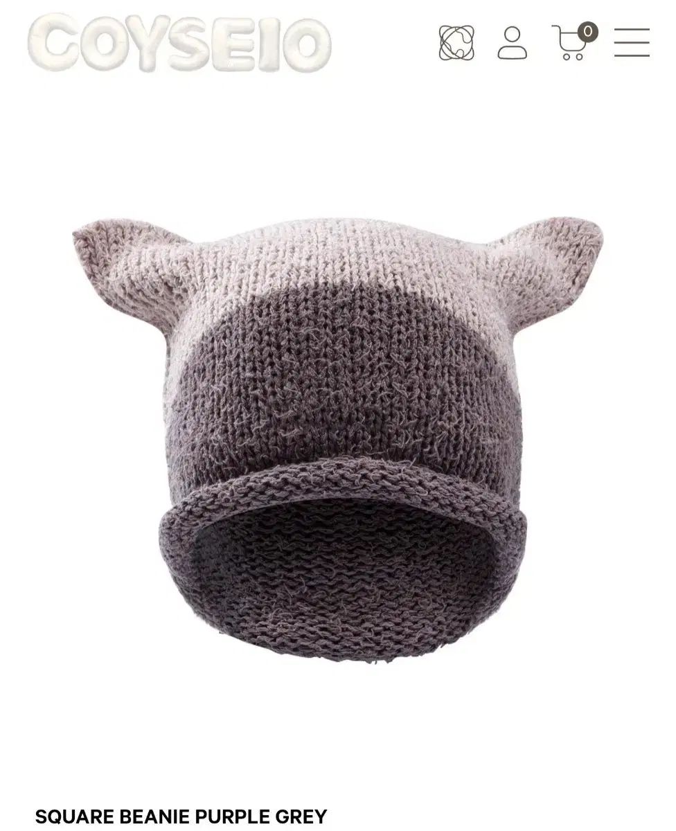 ISSEY MIYAKE イッセイミヤケ Starship Square スタシ ビーニー パープルグレー