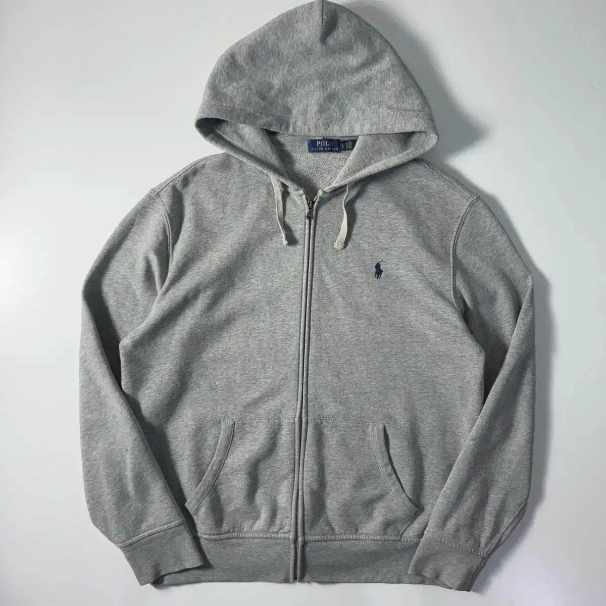 POLO RALPH LAUREN ポロラルフローレン 刺繍 グレー フードジップアップ