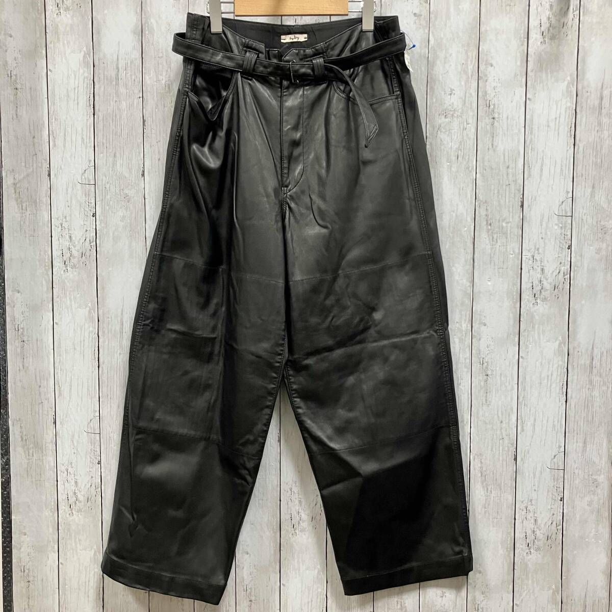 saby レザーパンツ SUPER BIG PAN SKIN 20 A 031810 BLACK サバイ