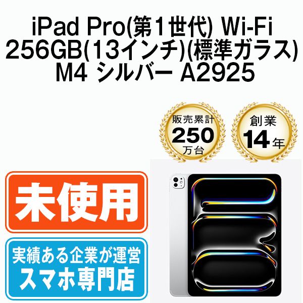 iPad Pro 第1世代 Wi Fi 256 GB 13インチ 標準ガラス M 4 シルバー A 2925 本体 Fiモデル タブレット アイパッド アップル apple ipdp 1 mtm 3701 s
