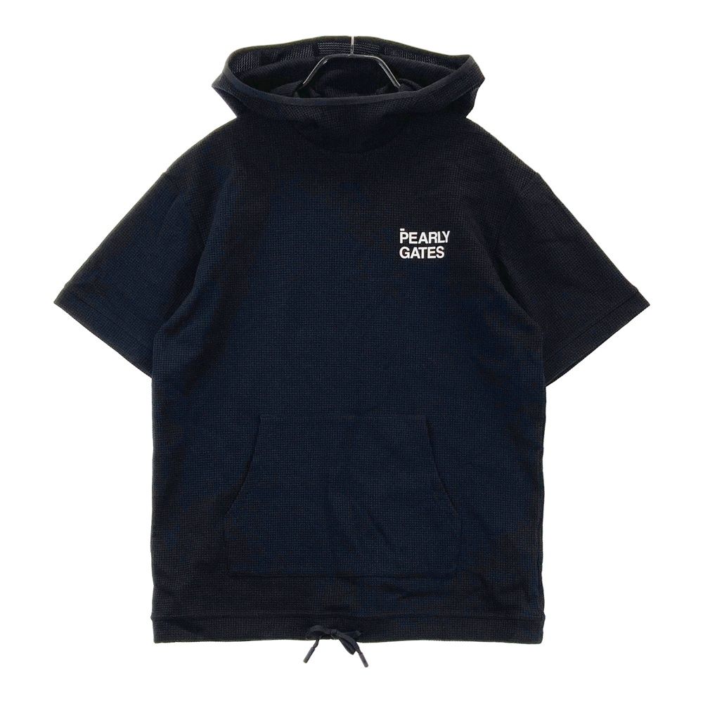 サイズ 5 PEARLY GATES パーリーゲイツ モデル フード付 半袖Tシャツ ブラック系 ゴルフウェア メンズ ストスト