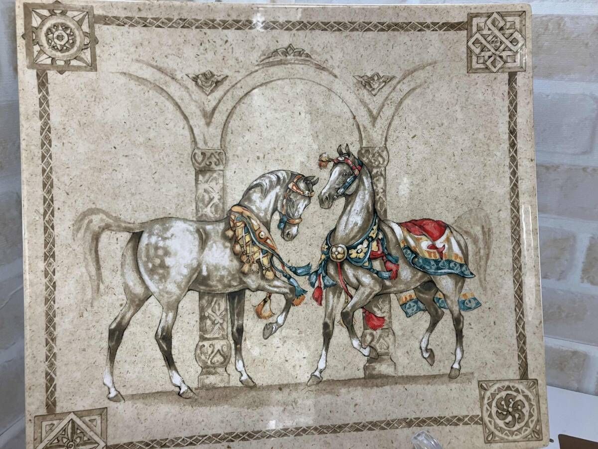 ジアン シュヴォー デュ ヴァン スクエアプレート 馬 GIEN