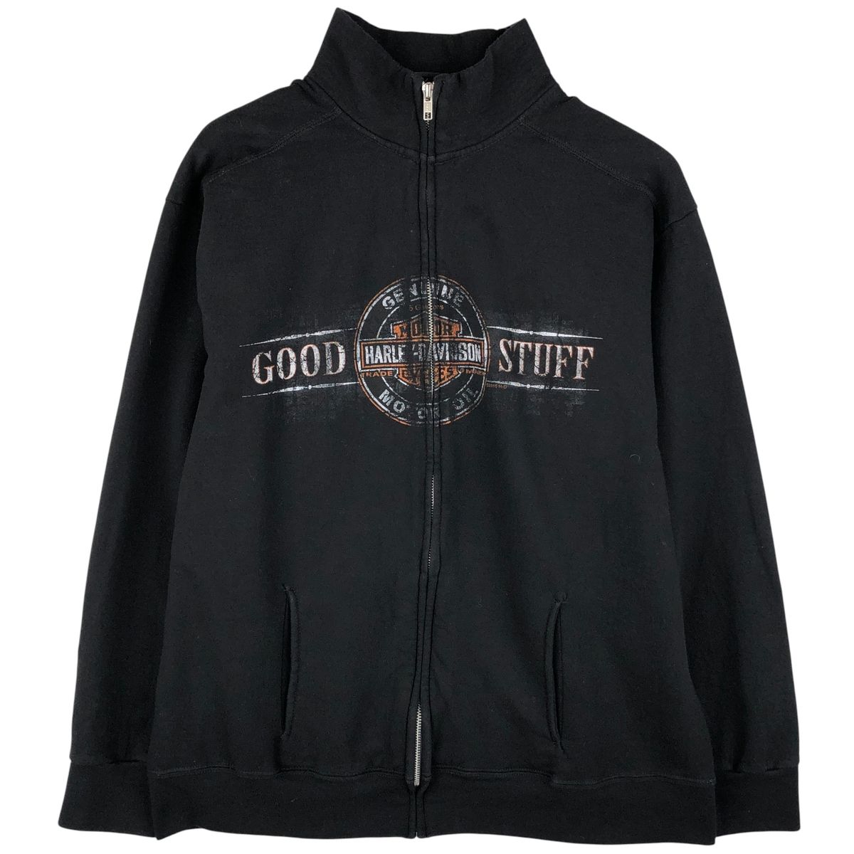 古着 ハーレーダビッドソン Harley-Davidson ハイネック フルジップスウェットシャツ トレーナー メンズL相当/eaa605963 古着 ハーレーダビッドソン Harley-Davidson ハイネック フルジップ