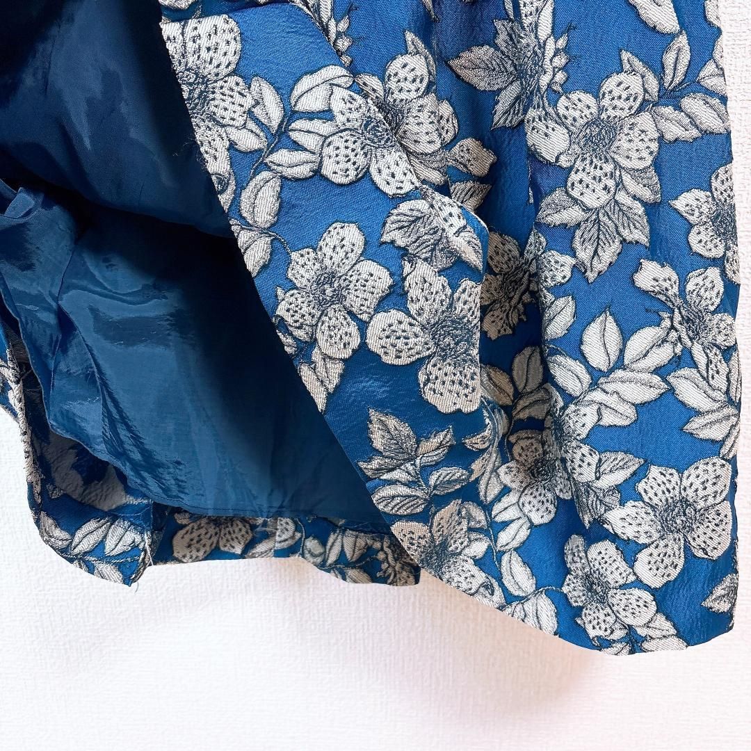 アナイ ノースリーブワンピース 36 花柄 ブルー - メルカリ