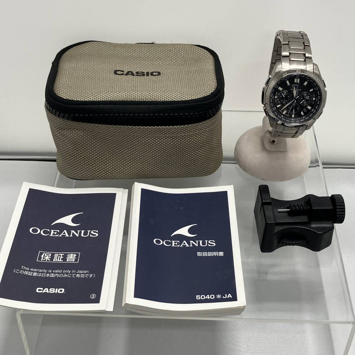  CASIO OCEANUS カシオ オシアナス OCW-T 600 8 D 0*** 電波ソーラー 箱 取説 保証書付 稼働品 腕時計(クォーツ) 腕時計(アナログ)