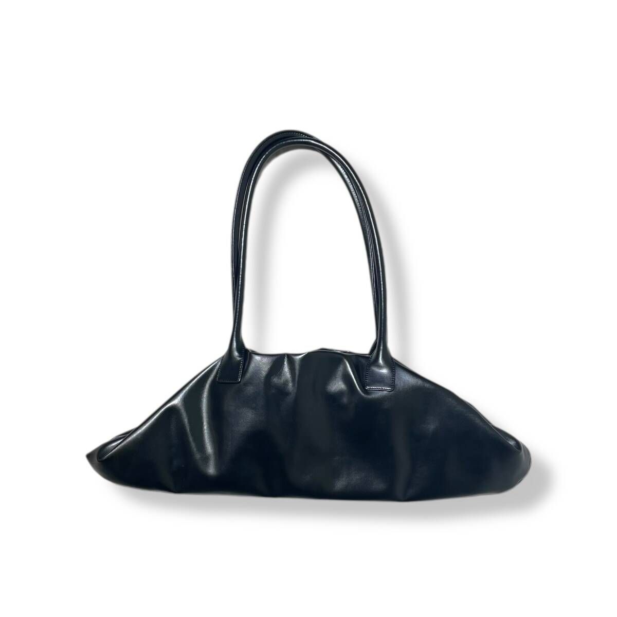 25 AW COMME des GARCONS トートバッグ がま口よこ長巾着バッグ ブラック RP K 201 コムデギャルソン