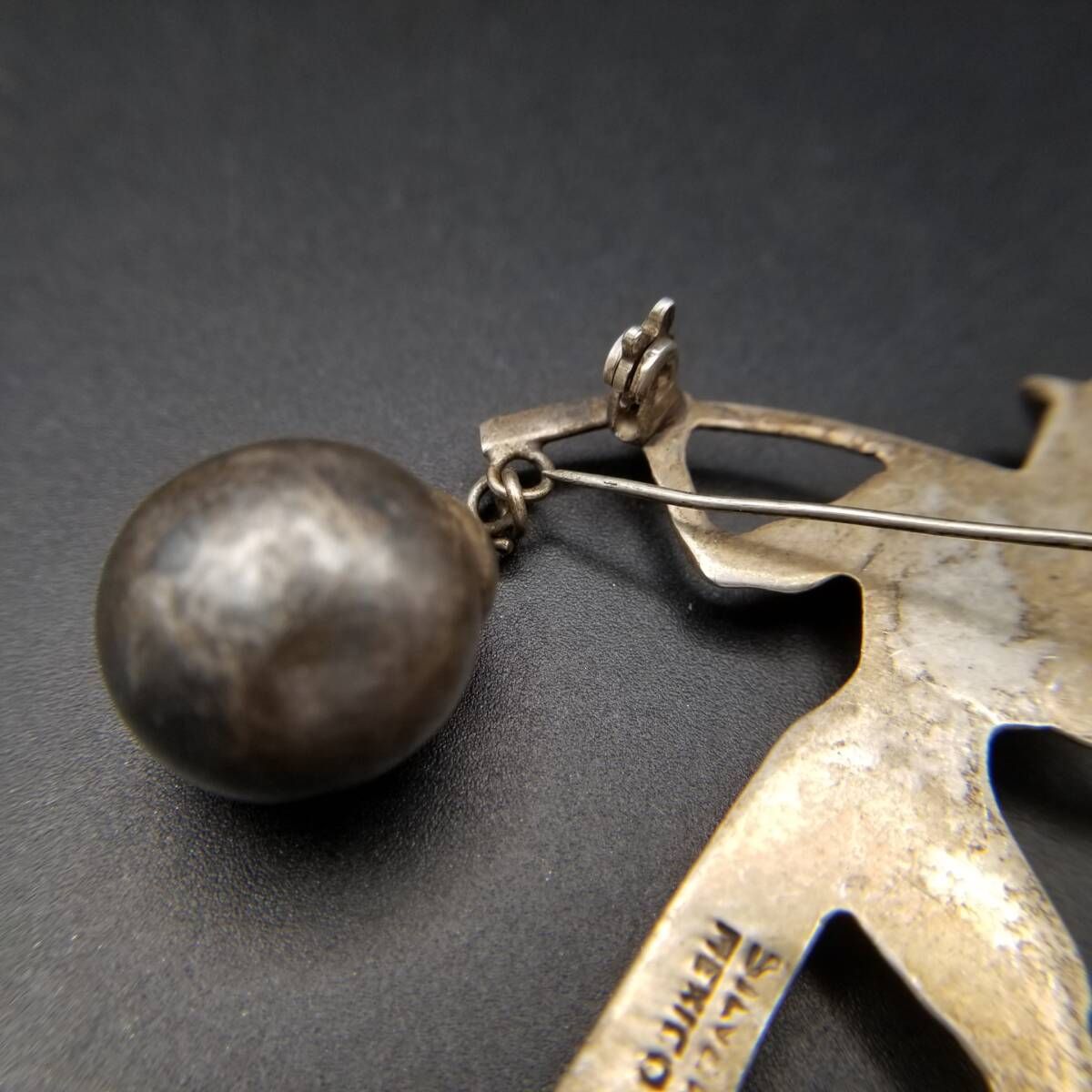 メキシコ 925 シルバー 水を運ぶ人 労働者 ヴィンテージ ブローチ 銀