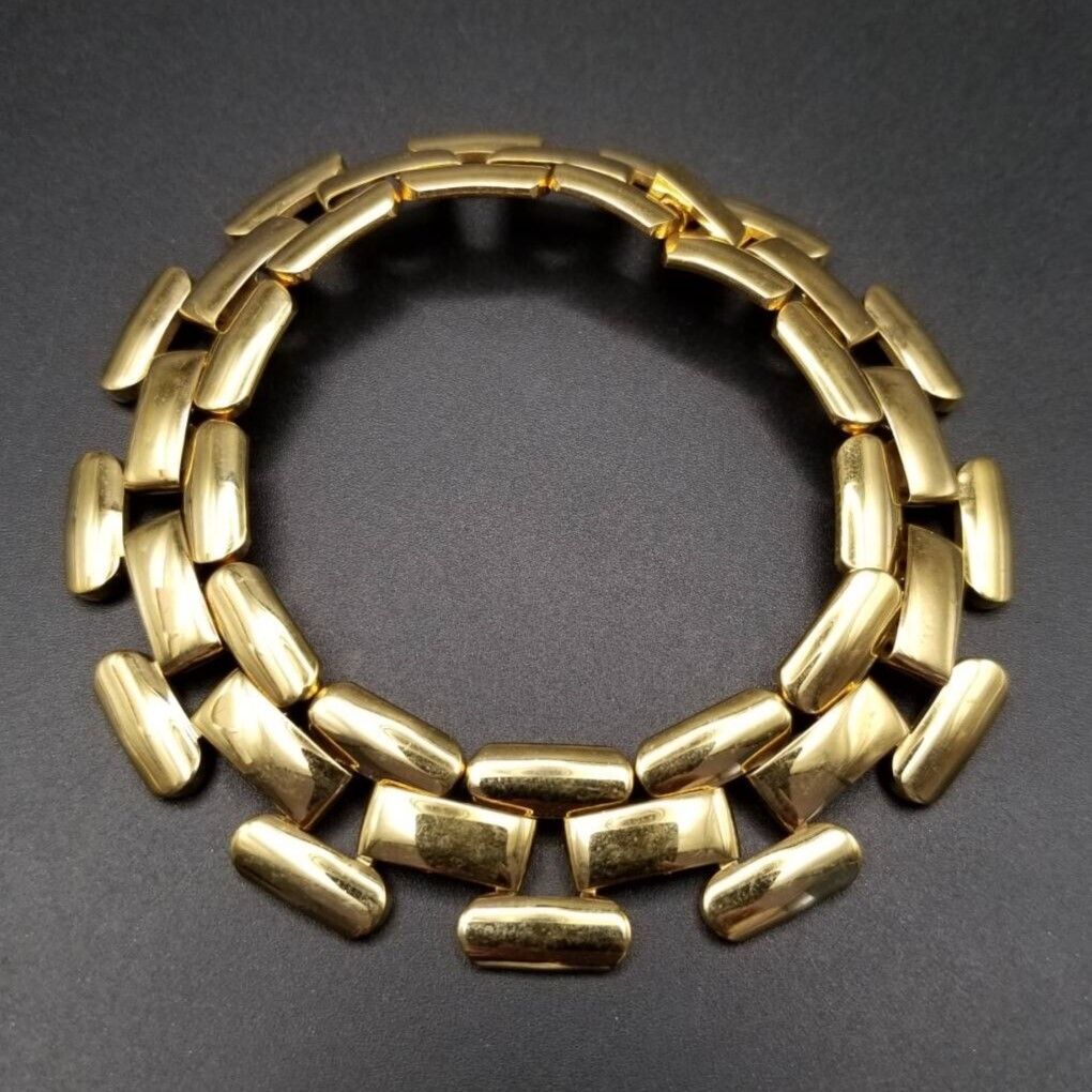 70's Napier パンサーチェーン ヴィンテージ ブレスレット ゴールド
