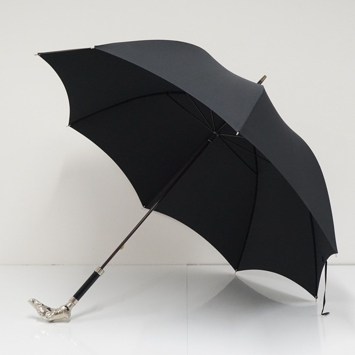 紳士傘 FOX フォックスアンブレラズ 傘 メンズ アニマルヘッド ブラック グレイハウンド 63 cm S 3305