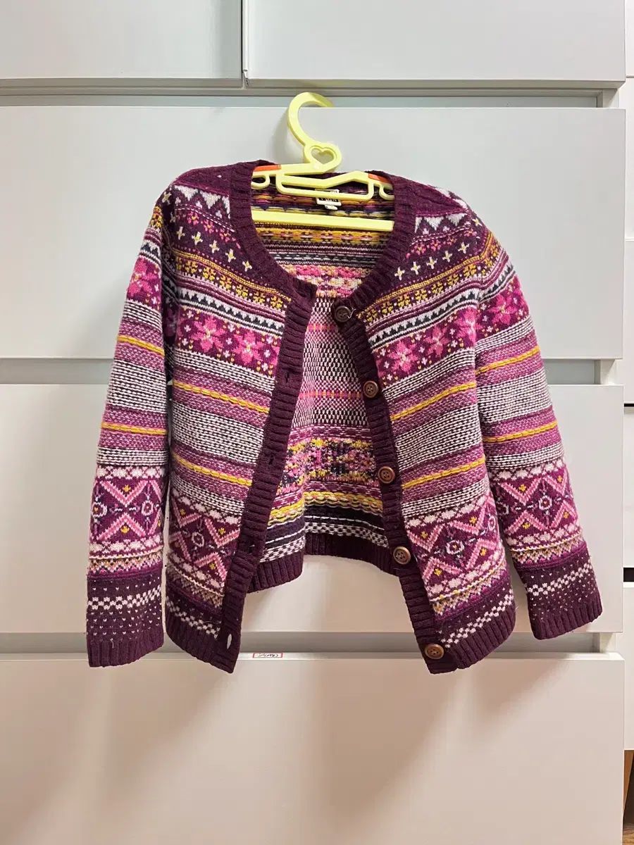 ボントン パータン ニット キッズ カーディガン 8 A