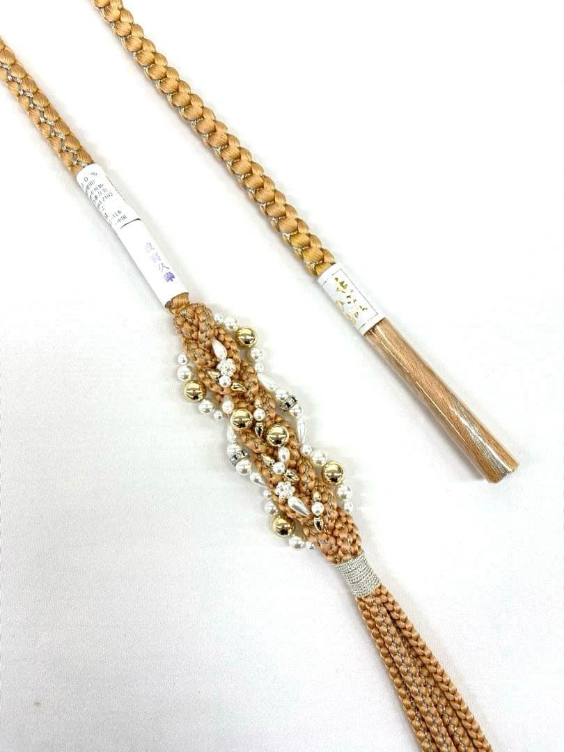 振袖用帯締め 飾り付き 7本おまとめ 正絹 uu