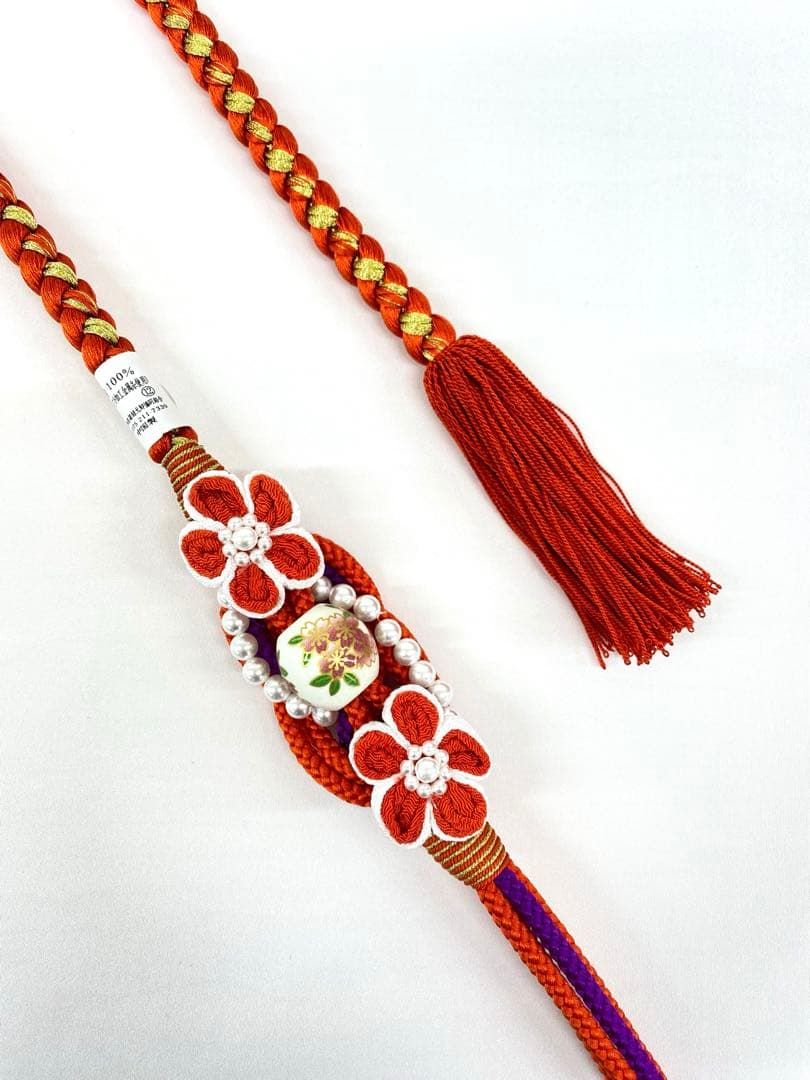  振袖用帯締め 飾り付き つまみ細工 5本おまとめ 正絹 ♥ ww 帯締め 帯留め 帯飾り