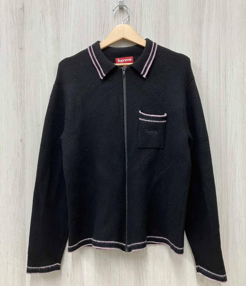 Supreme シュプリーム ジップアップ カーディガン Lサイズ ブラック