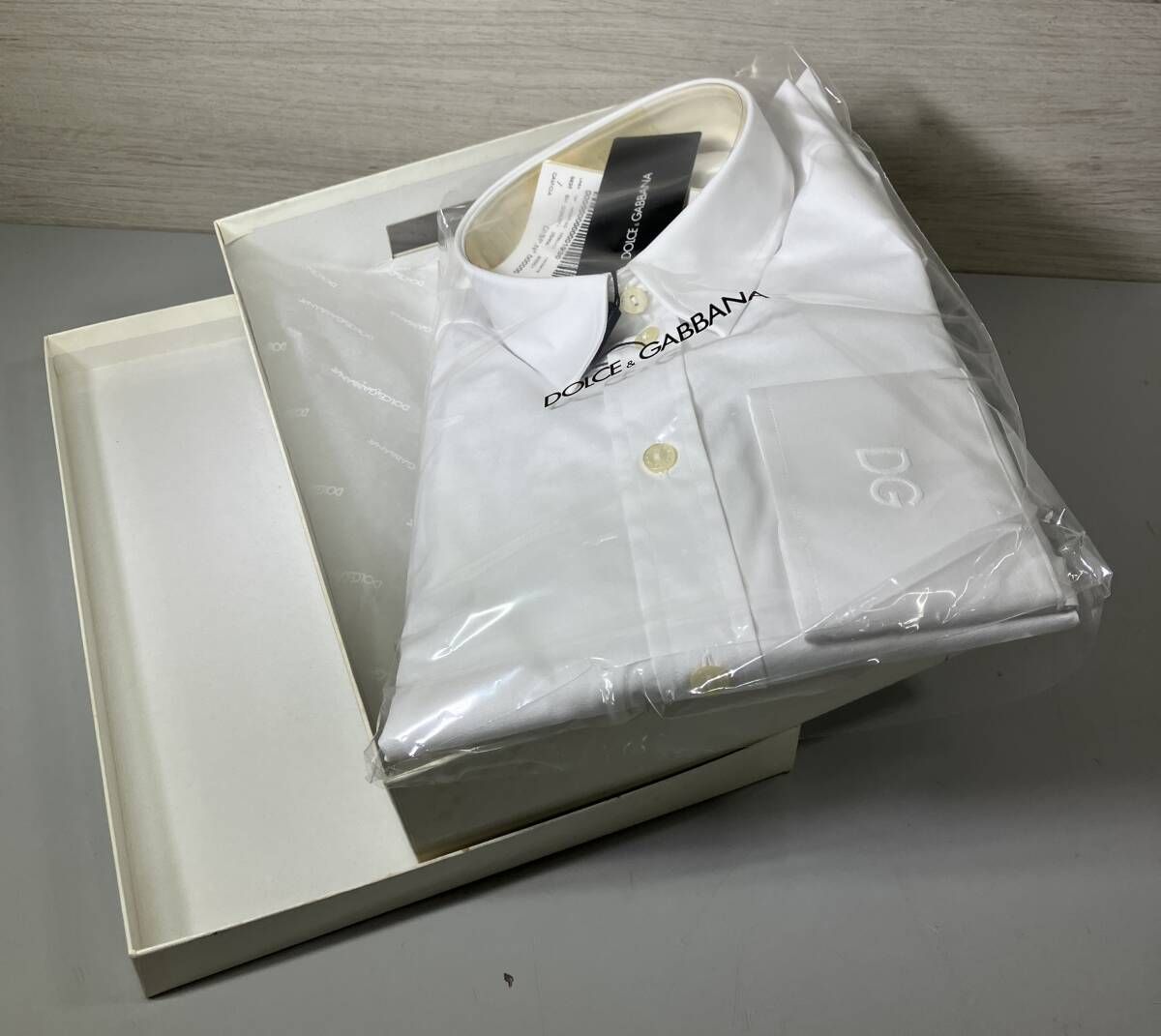 DOLCE＆GABBANA ドルチェ＆ガッパーナ 長袖シャツ ドレスシャツ ホワイト