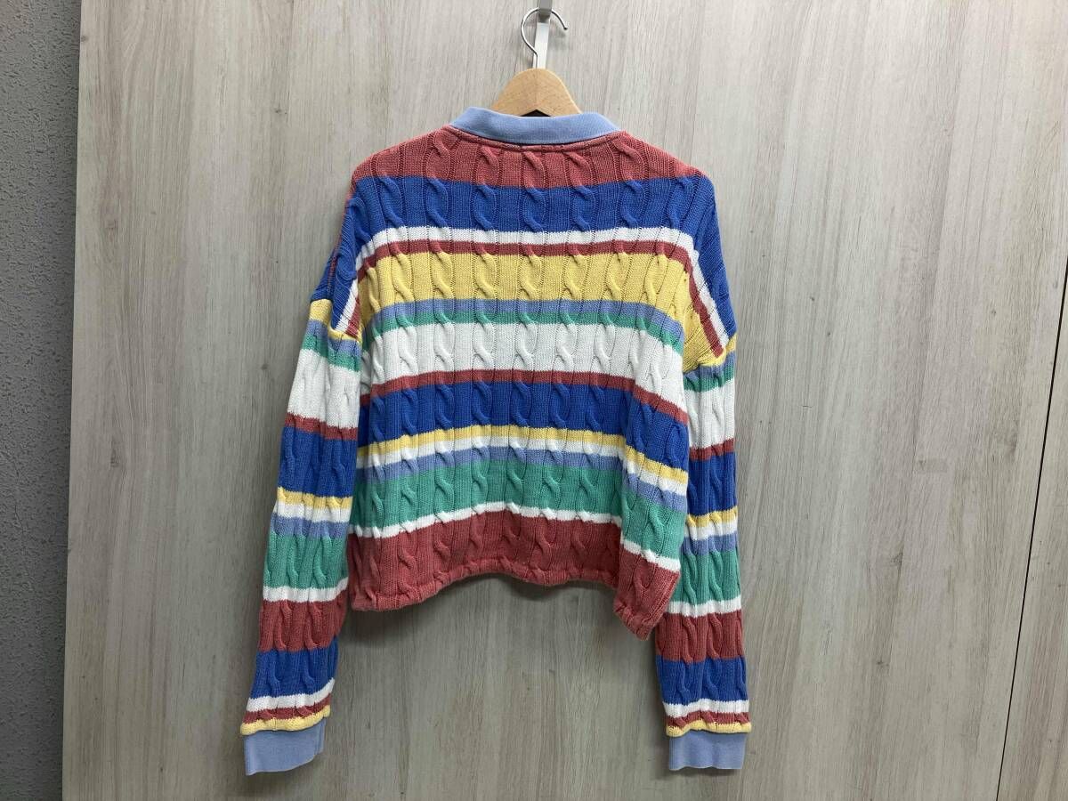 POLO RALPH LAUREN ポロ ラルフローレン サイズL ケーブルニットコットンロングスリーブ マルチカラー