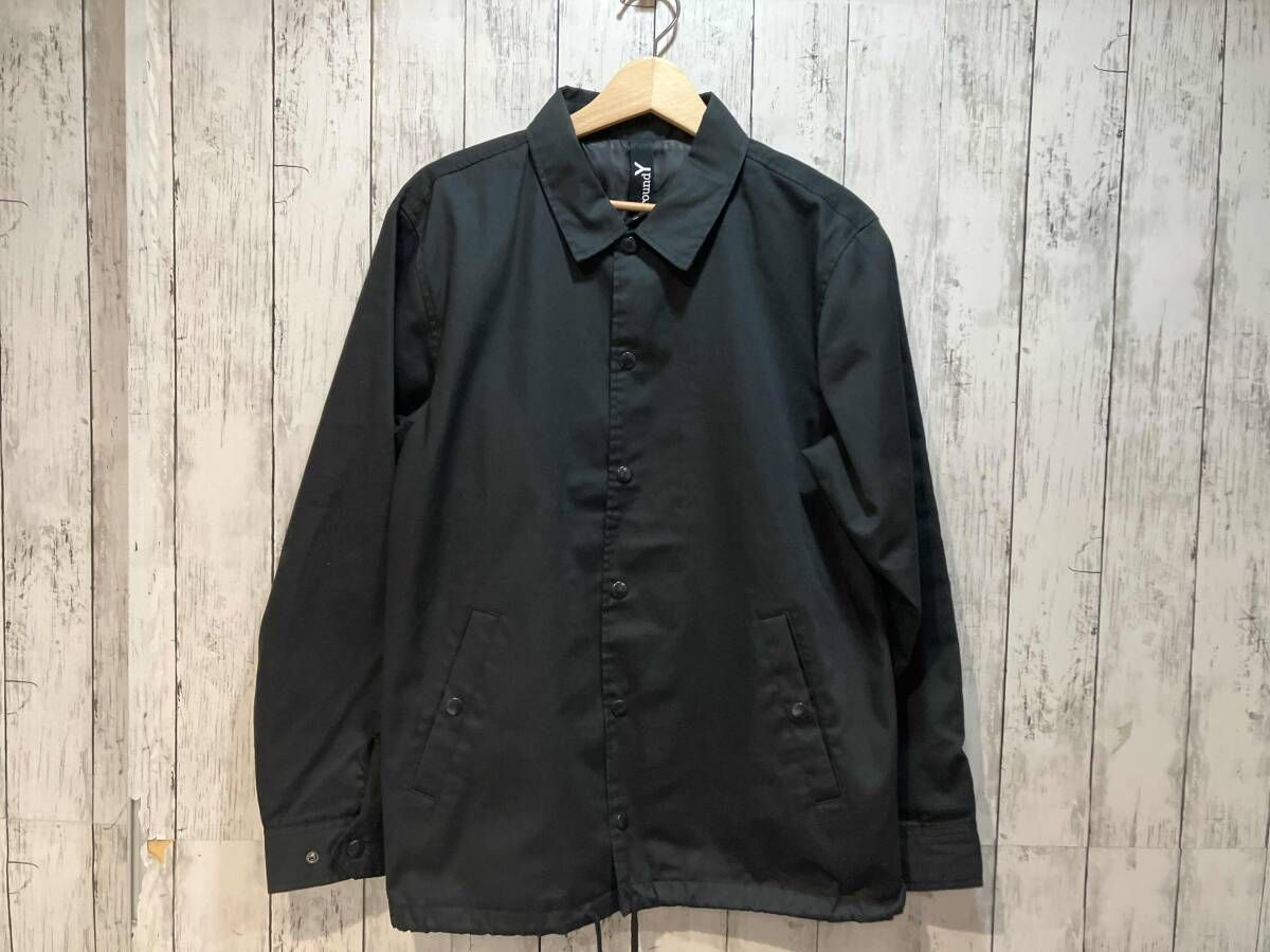 Ground Y COTTON TWILL WEATHER CROSS COACH JACKET グラウンドワイ コーチジャケット ブラック