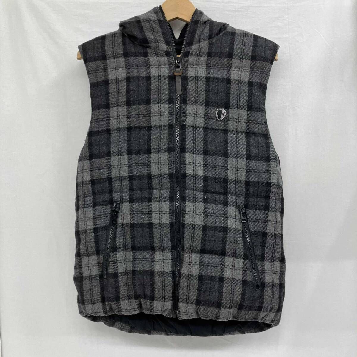 Ben Sherman|ベンシャーマン|ダウンベスト|チェック|ブラック|グレー