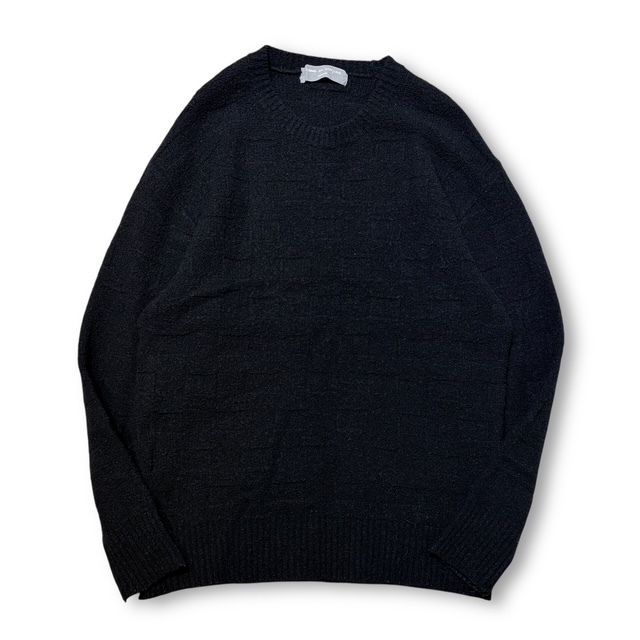 archive 田中オム COMME des GARCONS HOMME 幾何学模様プレスニット HN-050340 ブラック コムデギャルソンオム