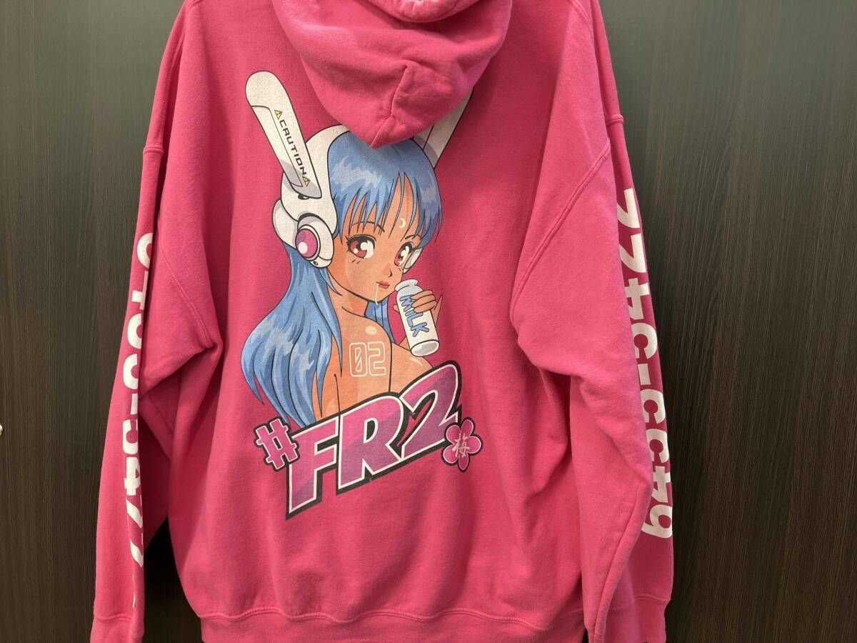 FR2 牛乳注意性欲-爆限定 FR2梅 パーカー MILKGirl ミルクガール FR2/パーカー／梅 牛乳注意性欲-爆限定 毛玉あり サイズL - メルカリ