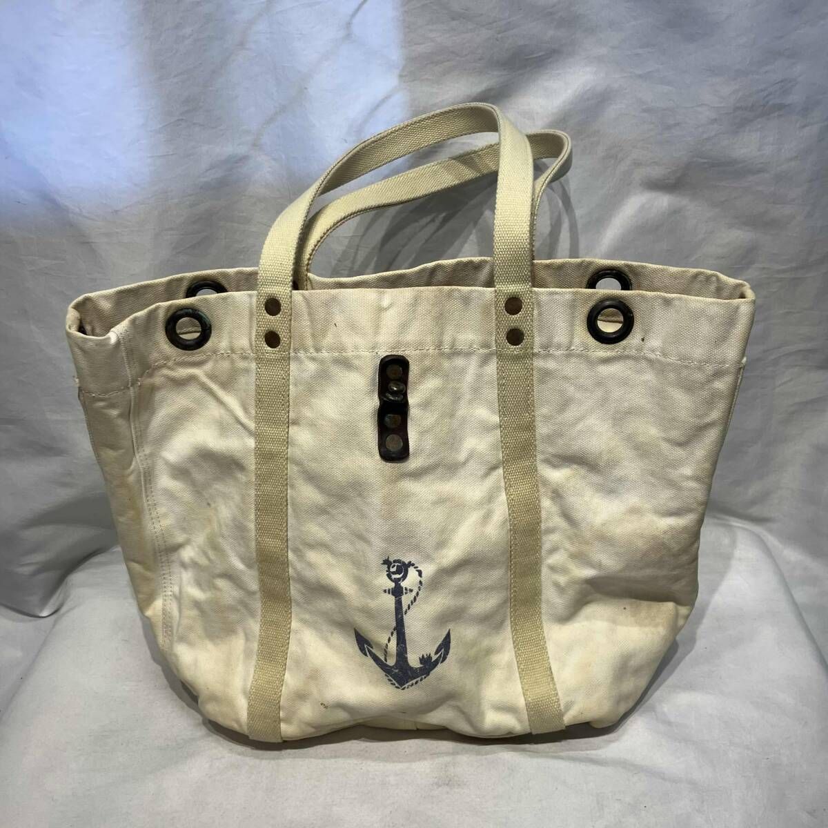 RRL RALPHLAUREN トートバッグ キャンバストートバッグ 状態考慮 ホワイト ダブルアール エルラルフローレン