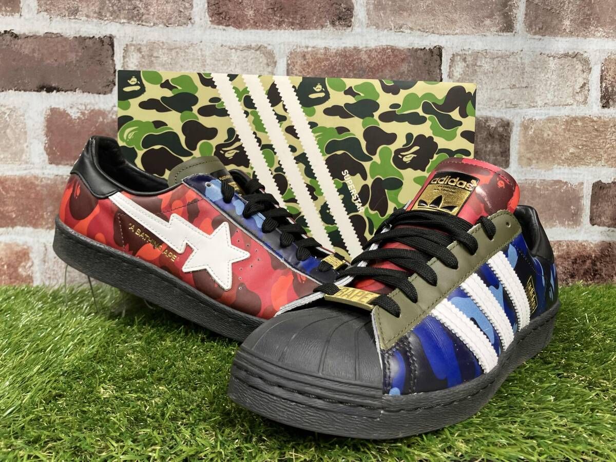 adidas BAPE SUPERSTAR マルチカラー A BATHING APE×adidas/アベイシングエイプ×アディダス/Superstar 80s