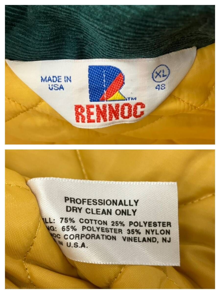 RENNOC/レノック/スタジャン/中綿キティングコーデュロイブルゾン/80