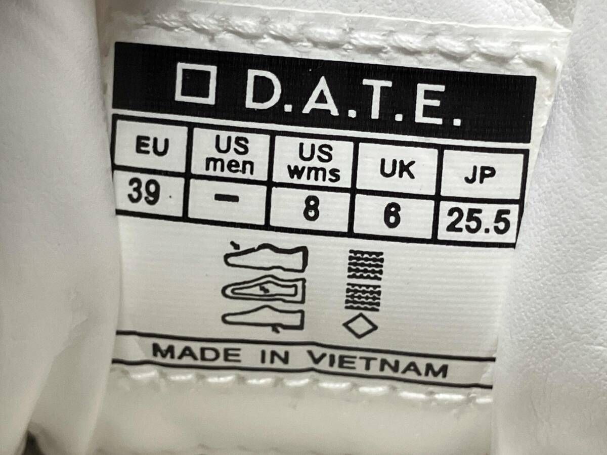 き D A T E デイト FUGA サイズ25 5 cm ホワイト 白 スニーカー 上質素材 スニーカー 