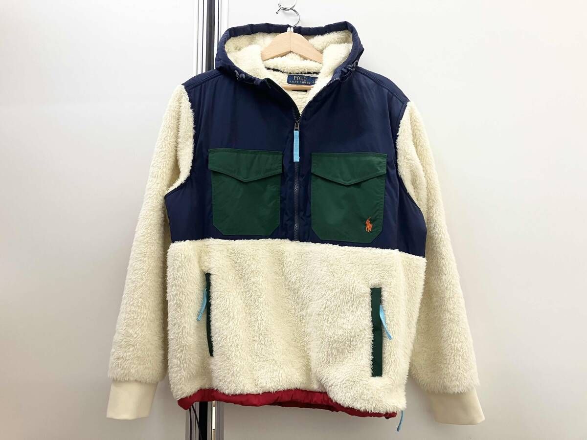POLO RALPH LAUREN ポロラルフローレン ボアフリース RN 41381 CA 56658 LG アイボリー