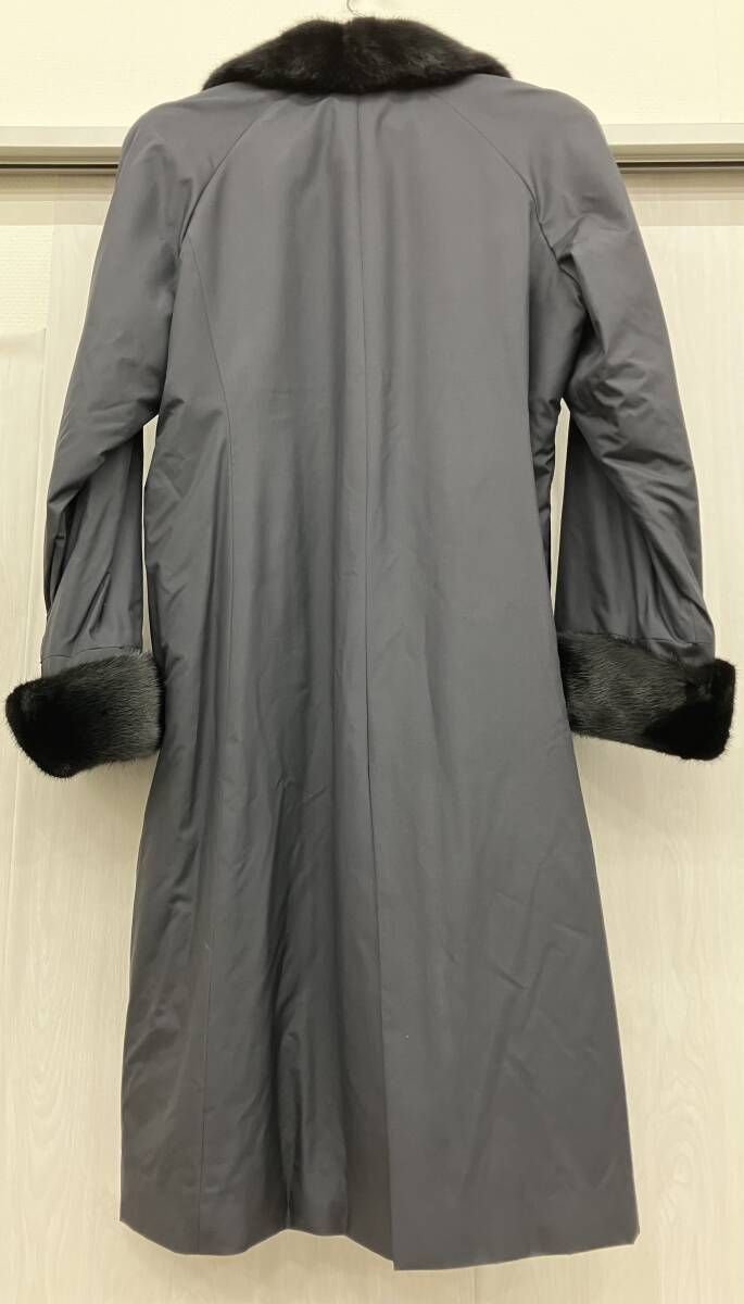 LEONARD レオナール ファー襟コート サイズ13AR ブラック コート