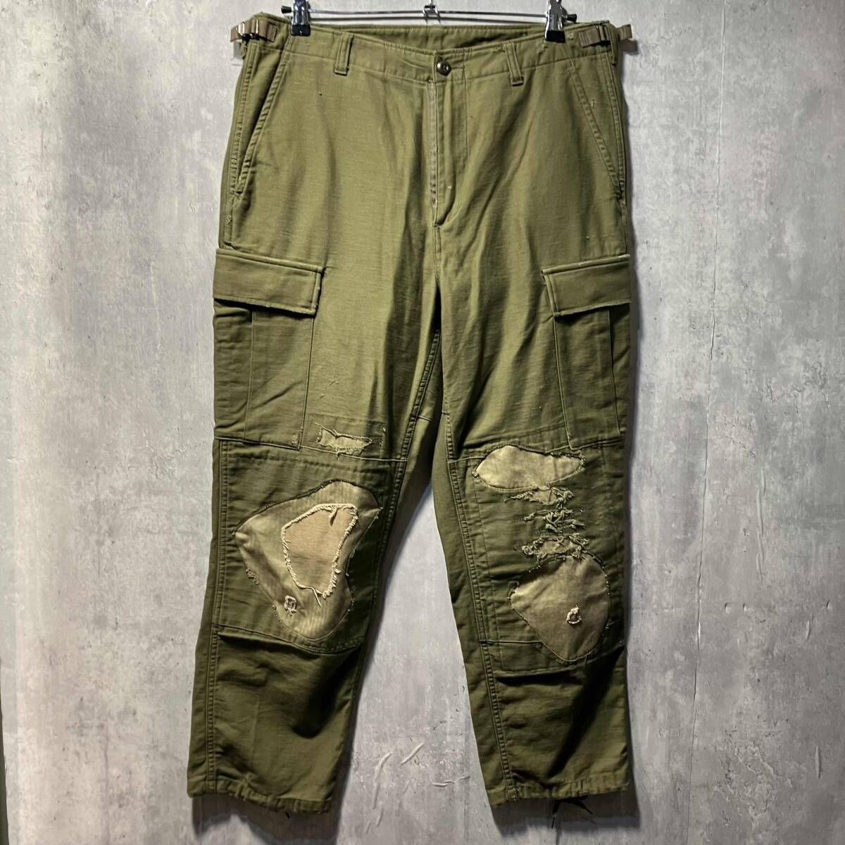 21 AW UNITED ARROWS SONS ダメージ加工 カーゴパンツ サイズLユナイテッドアローズアンドサンズ