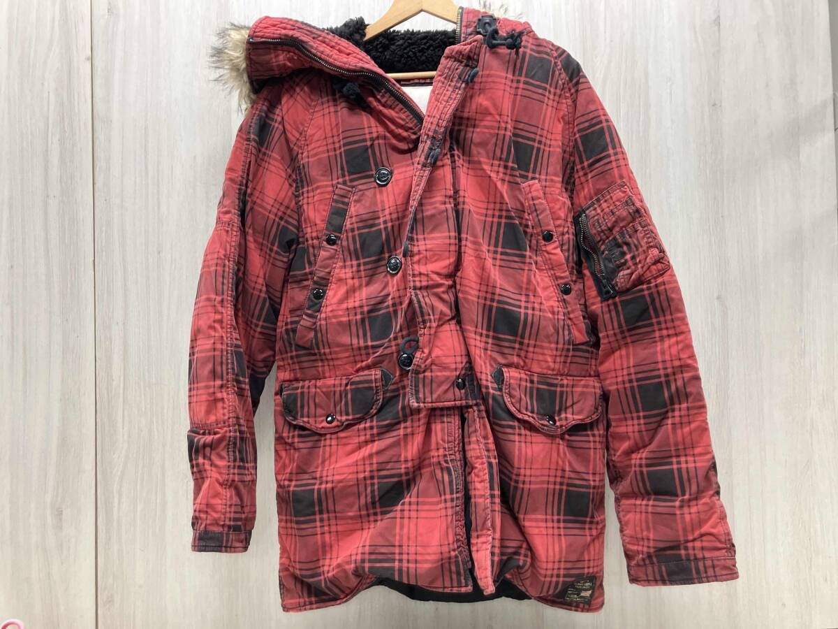 DENIM-SUPPLY RALPH LAURENデニム-サプライ ラルフローレン N-3 B Sサイズ レッド チェック柄