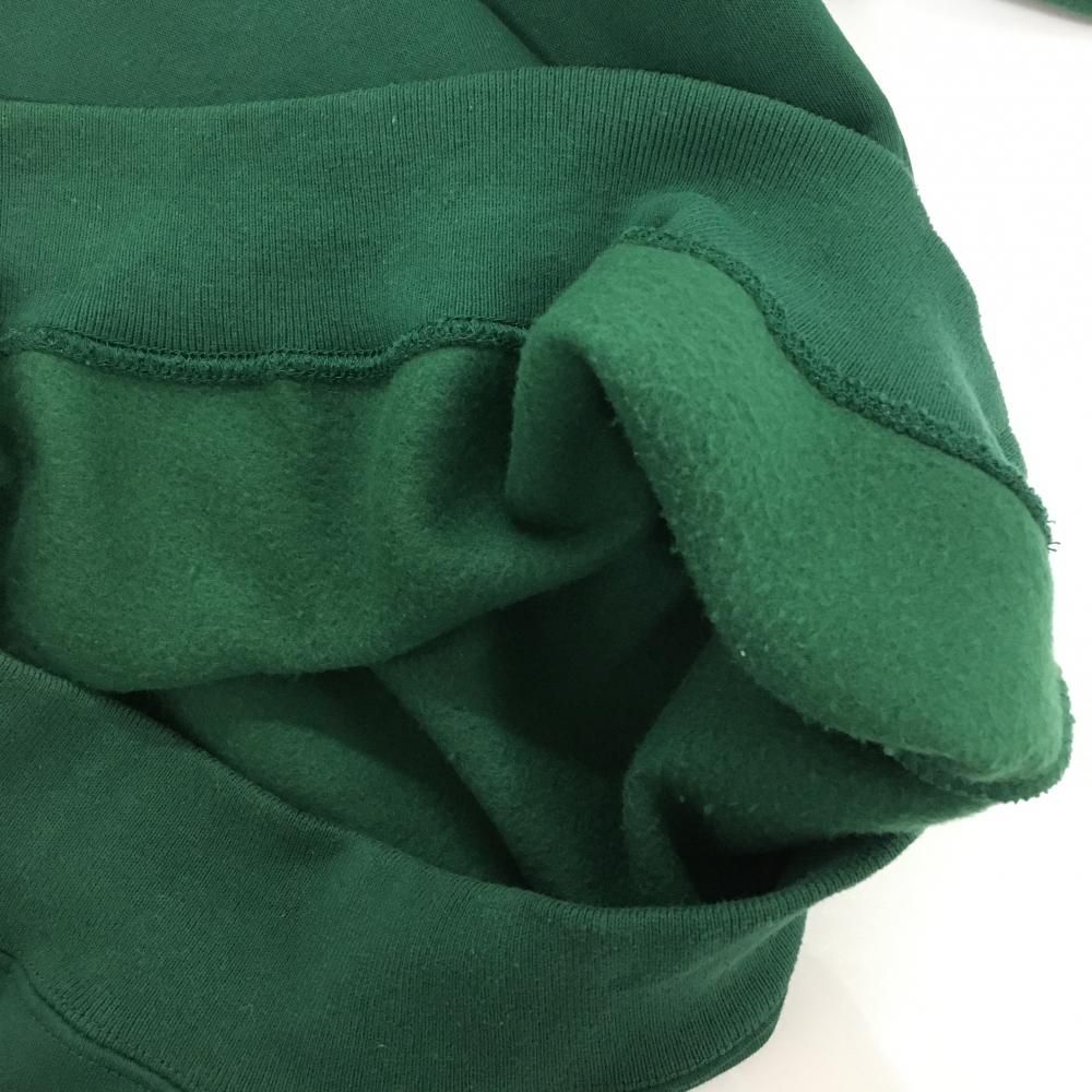 美品】キャプテンズヘルムゴルフ トレーナー グリーン×白 裏起毛